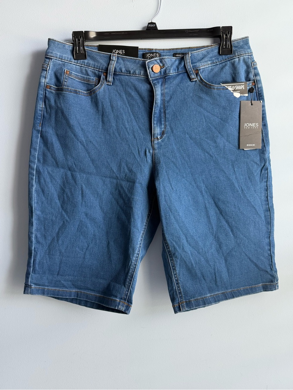 Jones New York Women’s Blue Petite Lexington Bermuda Jean Shorts Size 16